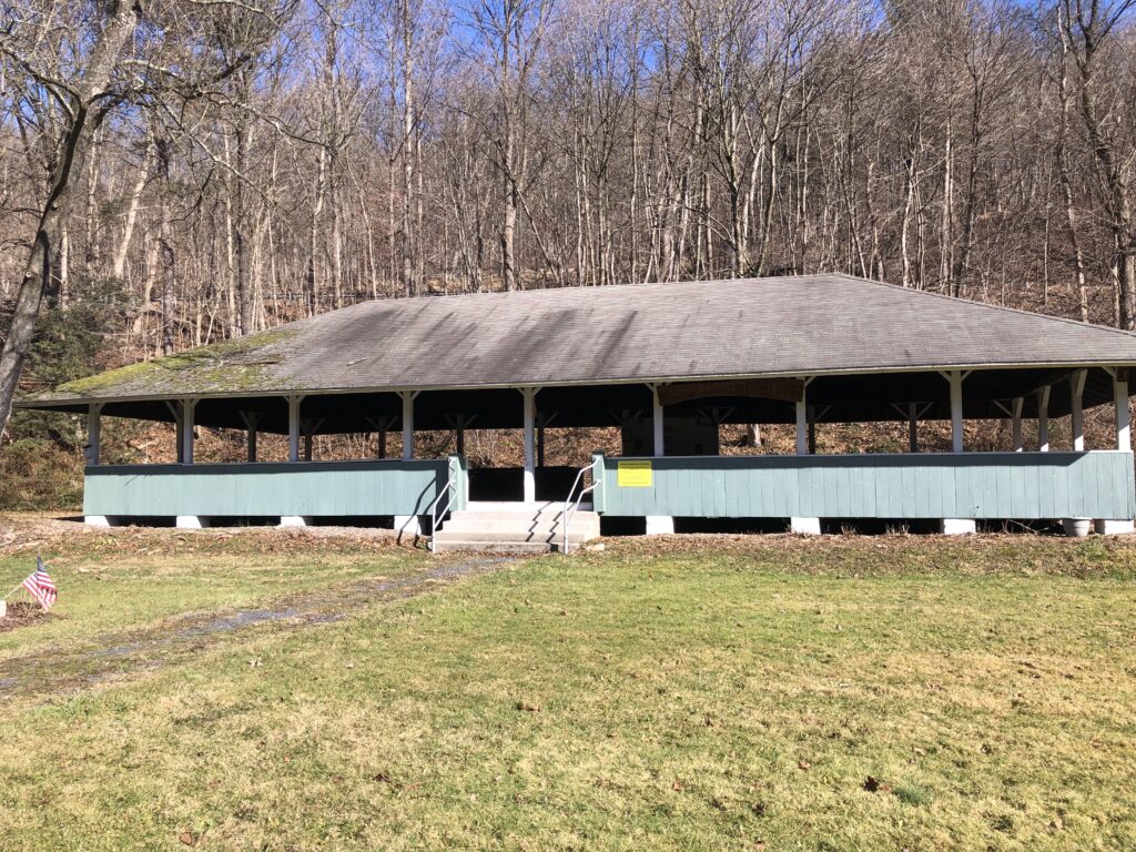 St. John's Church covered pavilion, popular rest stop for Appalachian Trail hikers